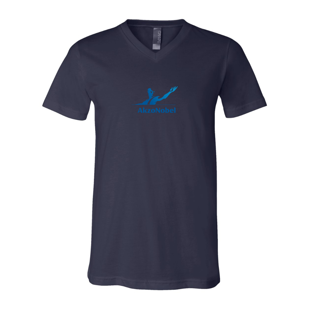 AkzoNobel Logo BELLA  CANVAS - Jersey V-Neck T-Shirt