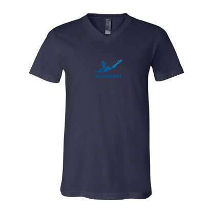 AkzoNobel Logo BELLA  CANVAS - Jersey V-Neck T-Shirt