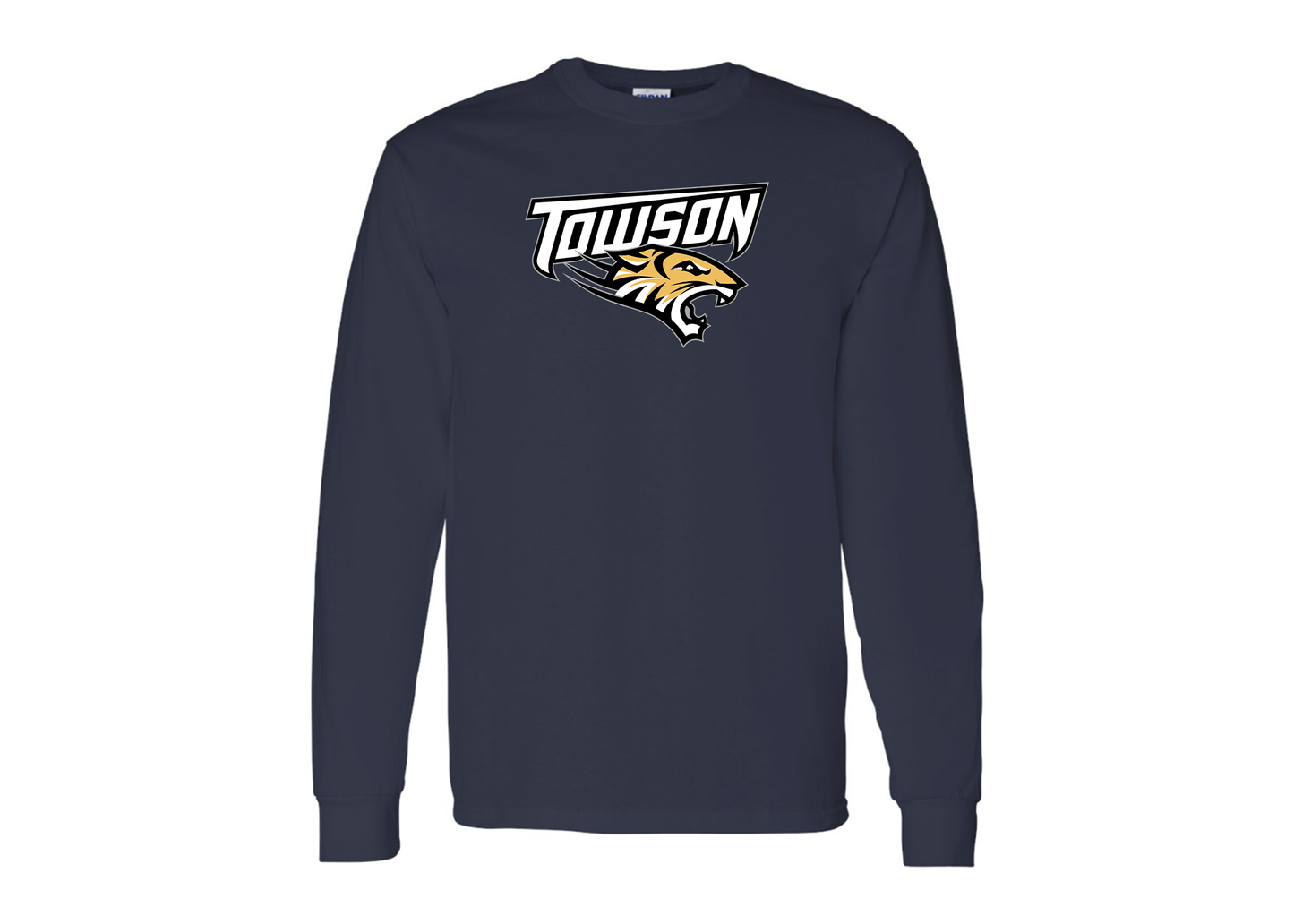Men's Towson Tigers Gildan Heavy Cotton Long Sleeve T-Shirt