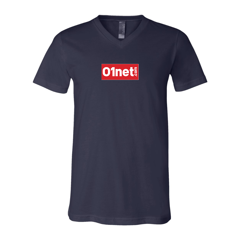 01net Logo BELLA  CANVAS - Jersey V-Neck T-Shirt