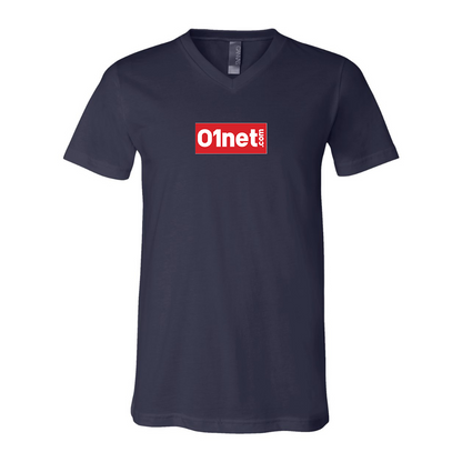 01net Logo BELLA  CANVAS - Jersey V-Neck T-Shirt