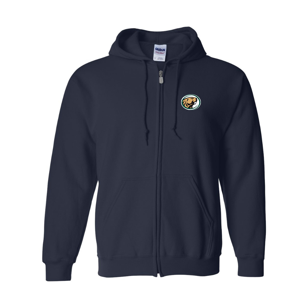 Men's  Bemidji State Beavers Gildan  Heavy Blend Full Zip Hooded Sweatshirt