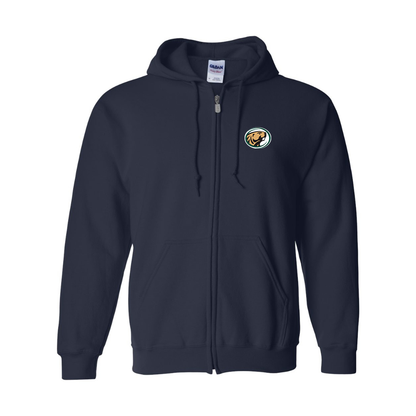 Men's  Bemidji State Beavers Gildan  Heavy Blend Full Zip Hooded Sweatshirt