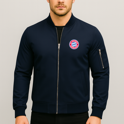 Men's F.C. Bayern Munchen Soccer Lightweight Bomber Jacket - Navy