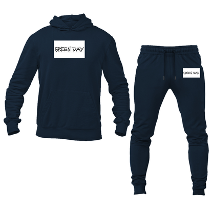 Men's Green Day Logo Hoodie Joggers Set