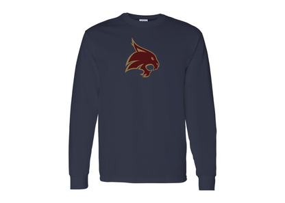 Men's Texas State Bobcats Gildan Heavy Cotton Long Sleeve T-Shirt