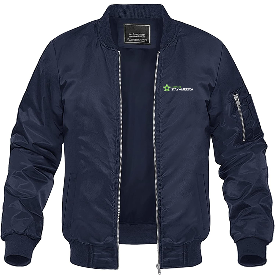 Men's Extended Stay America Lightweight Bomber Jacket - Navy