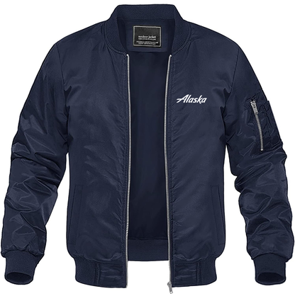 Men's Alaska Airline Lightweight Bomber Jacket - Navy