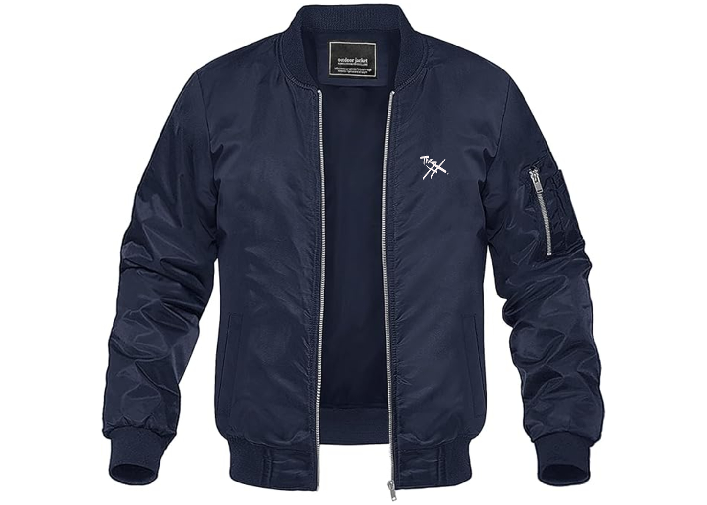 Men's The xx Logo Lightweight Bomber Jacket Windbreaker Softshell Varsity Jacket Coat