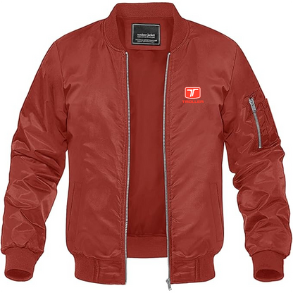 Men's Troller Logo Lightweight Bomber Jacket Windbreaker Softshell Varsity Jacket Coat