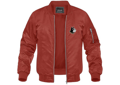 Men's Wofford Terriers Lightweight Bomber Jacket Windbreaker Softshell Varsity Jacket Coat