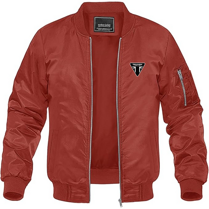 Men's Triumph Logo Lightweight Bomber Jacket Windbreaker Softshell Varsity Jacket Coat