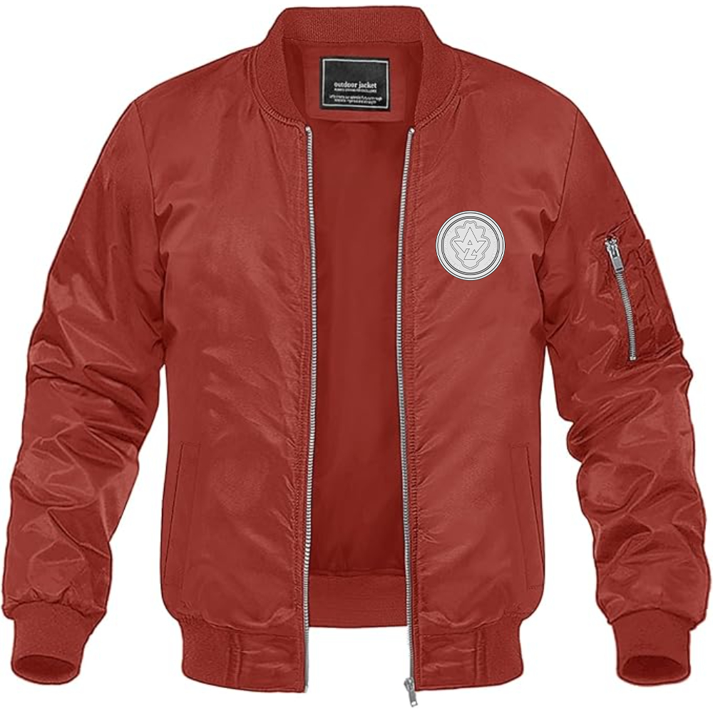 Men's AWZ Logo  Lightweight Bomber Jacket Windbreaker Softshell Varsity Jacket Coat