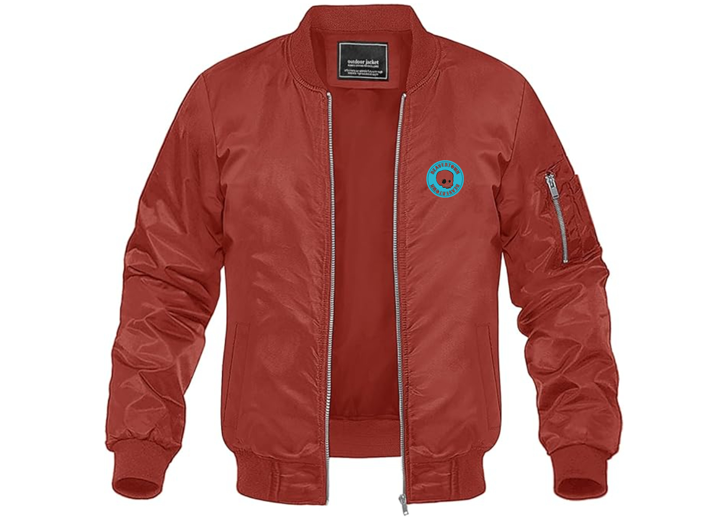 Men's Beavertown Brewery Lightweight Bomber Jacket Windbreaker Softshell Varsity Jacket Coat