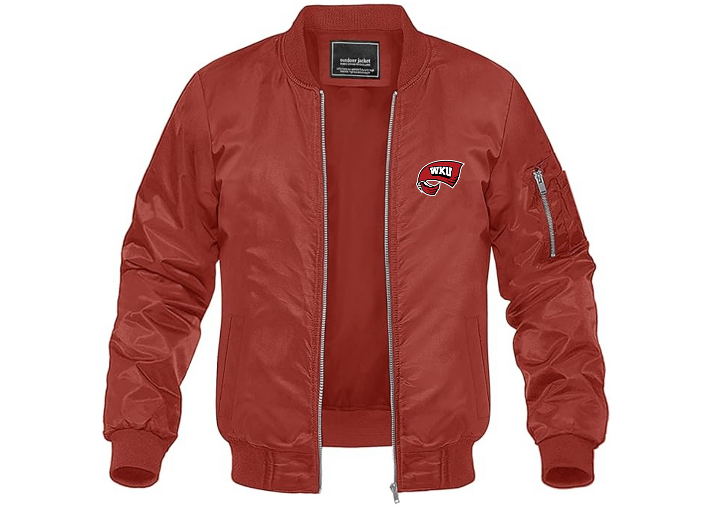 Men's Western Kentucky Hilltoppers Lightweight Bomber Jacket Windbreaker Softshell Varsity Jacket Coat