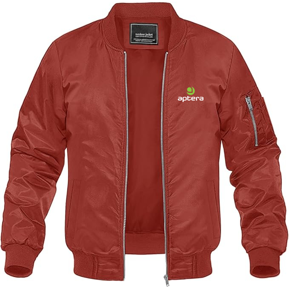 Men's Aptera Motors Logo Lightweight Bomber Jacket Windbreaker Softshell Varsity Jacket Coat