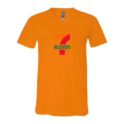 7 Eleven Logo BELLA  CANVAS - Jersey V-Neck T-Shirt