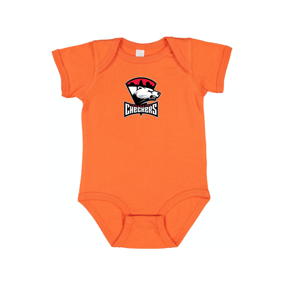 Charlotte Checkers Logo Baby Romper Onesie