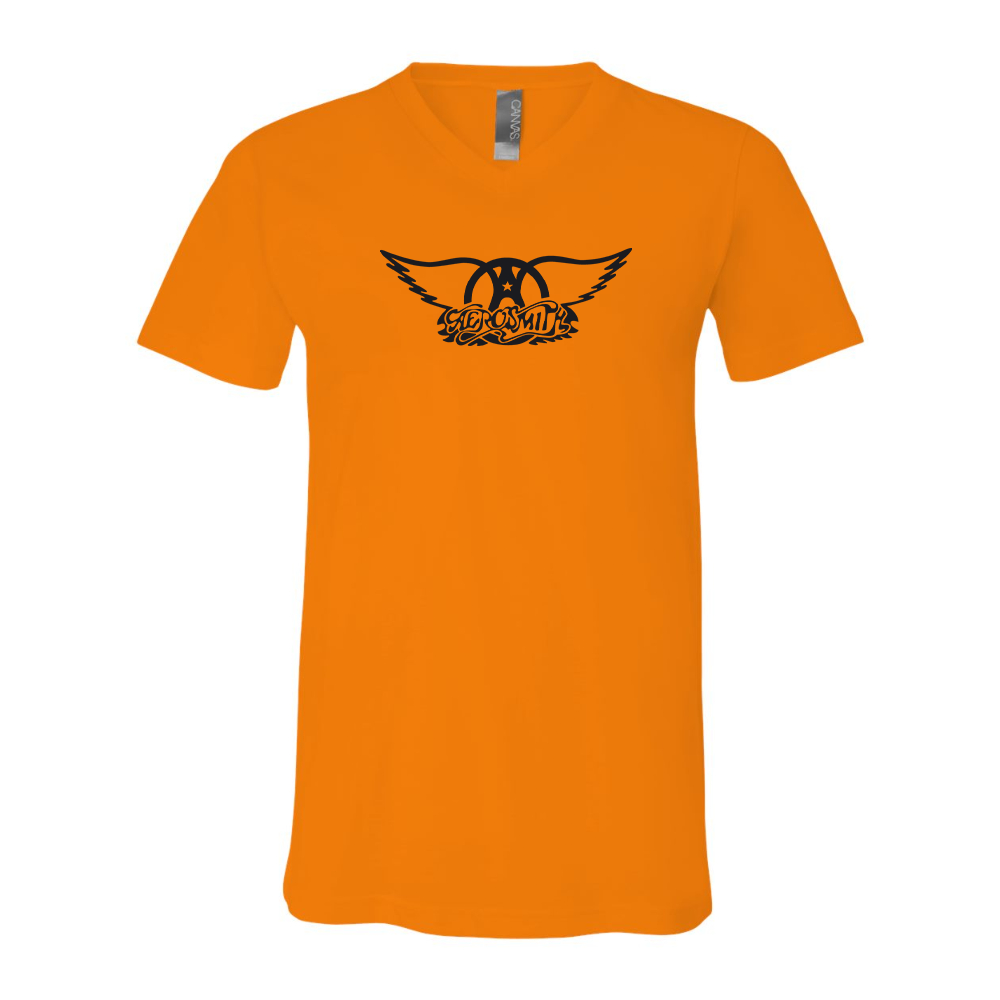 Aerosmith Logo BELLA  CANVAS - Jersey V-Neck T-Shirt