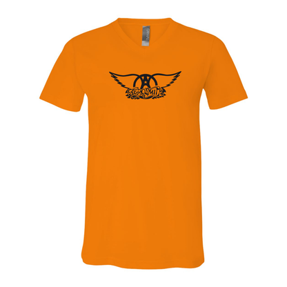 Aerosmith Logo BELLA  CANVAS - Jersey V-Neck T-Shirt