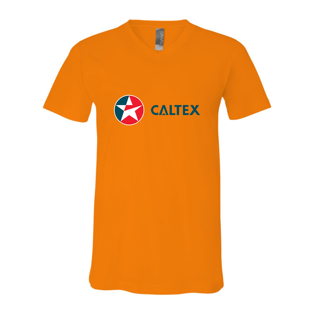 Caltex Gas Station BELLA  CANVAS - Jersey V-Neck T-Shirt