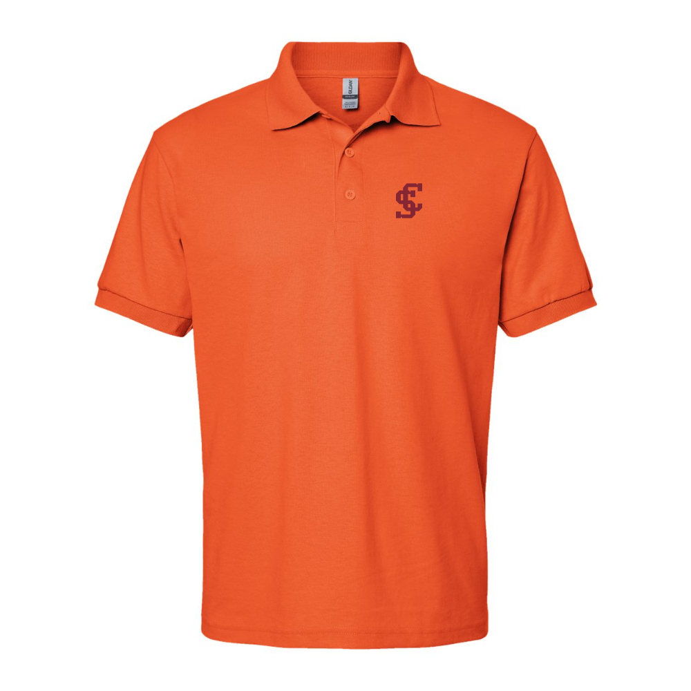 Men's Santa Clara Broncos Logo Gildan Dry Blend Jersey Polo