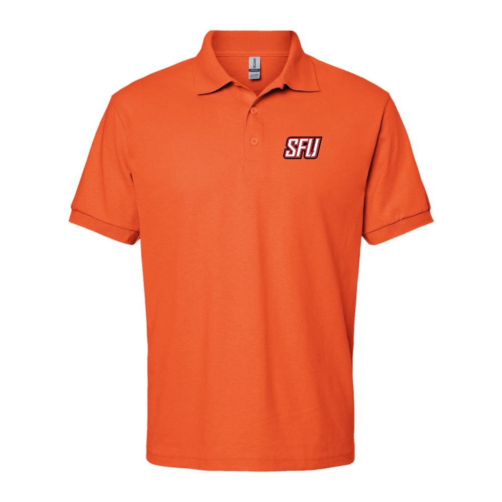 Men's Saint Francis Red Flash Logo Gildan Dry Blend Jersey Polo