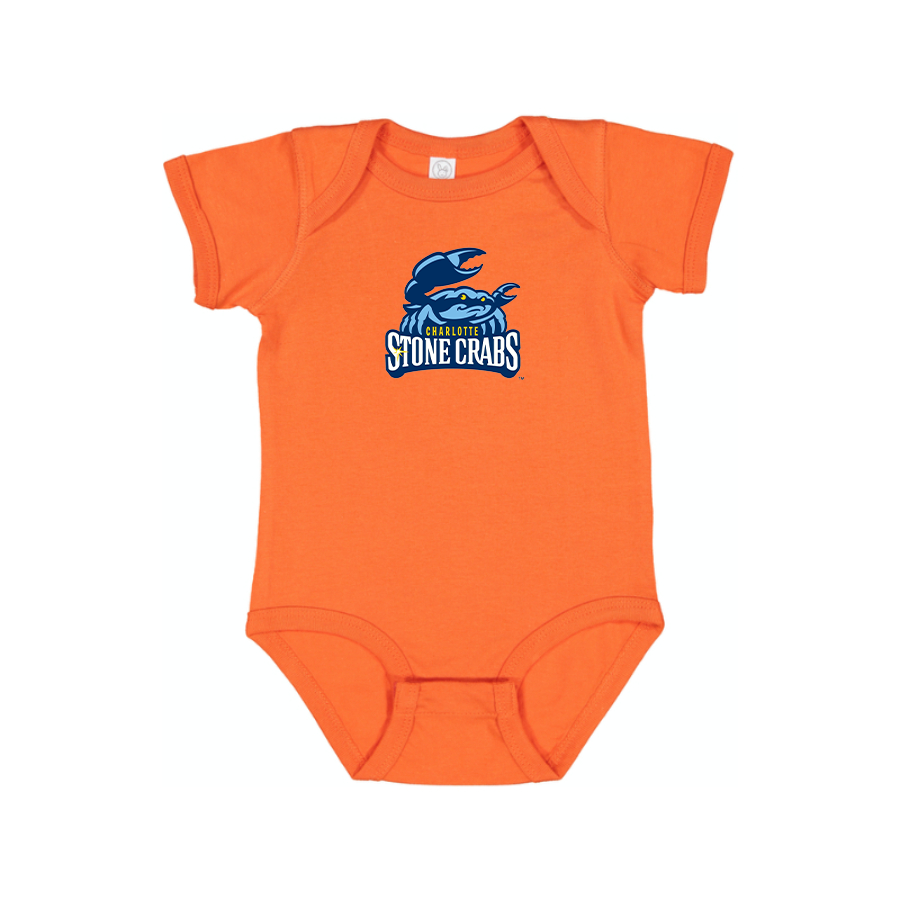 Charlotte Stone Crabs Logo Baby Onesie Romper