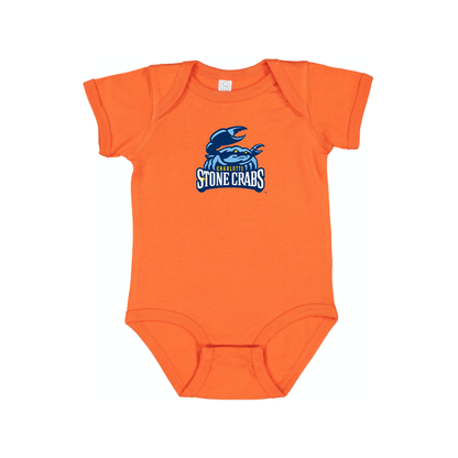Charlotte Stone Crabs Logo Baby Onesie Romper