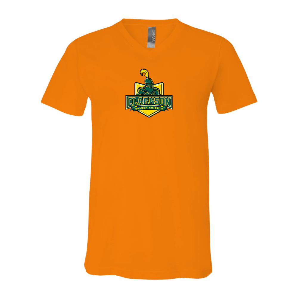 Clarkson Golden Knights BELLA  CANVAS - Jersey V-Neck T-Shirt