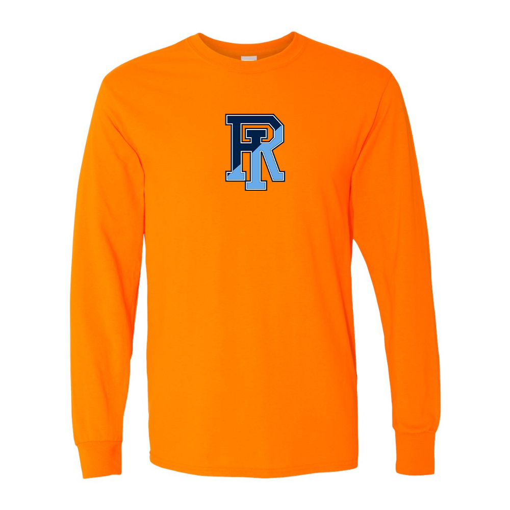 Men's Rhode Island Rams Logo Gildan Heavy Cotton Long Sleeve T-Shirt