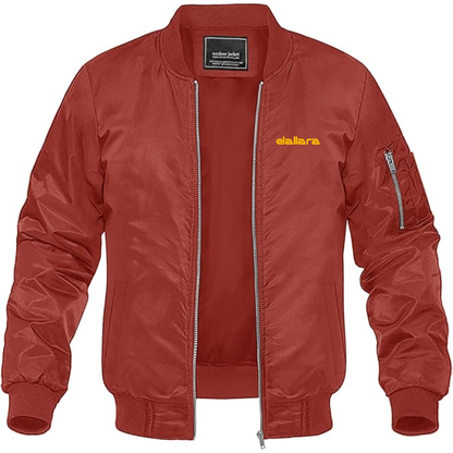 Men's Dallara Logo Lightweight Bomber Jacket Windbreaker Softshell Varsity Jacket Coat