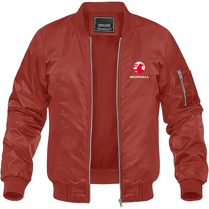 Men's Vauxhall Logo Lightweight Bomber Jacket Windbreaker Softshell Varsity Jacket Coat