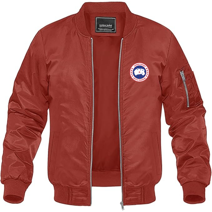 Men's Canada Goose Logo Lightweight Bomber Jacket Windbreaker Softshell Varsity Jacket Coat