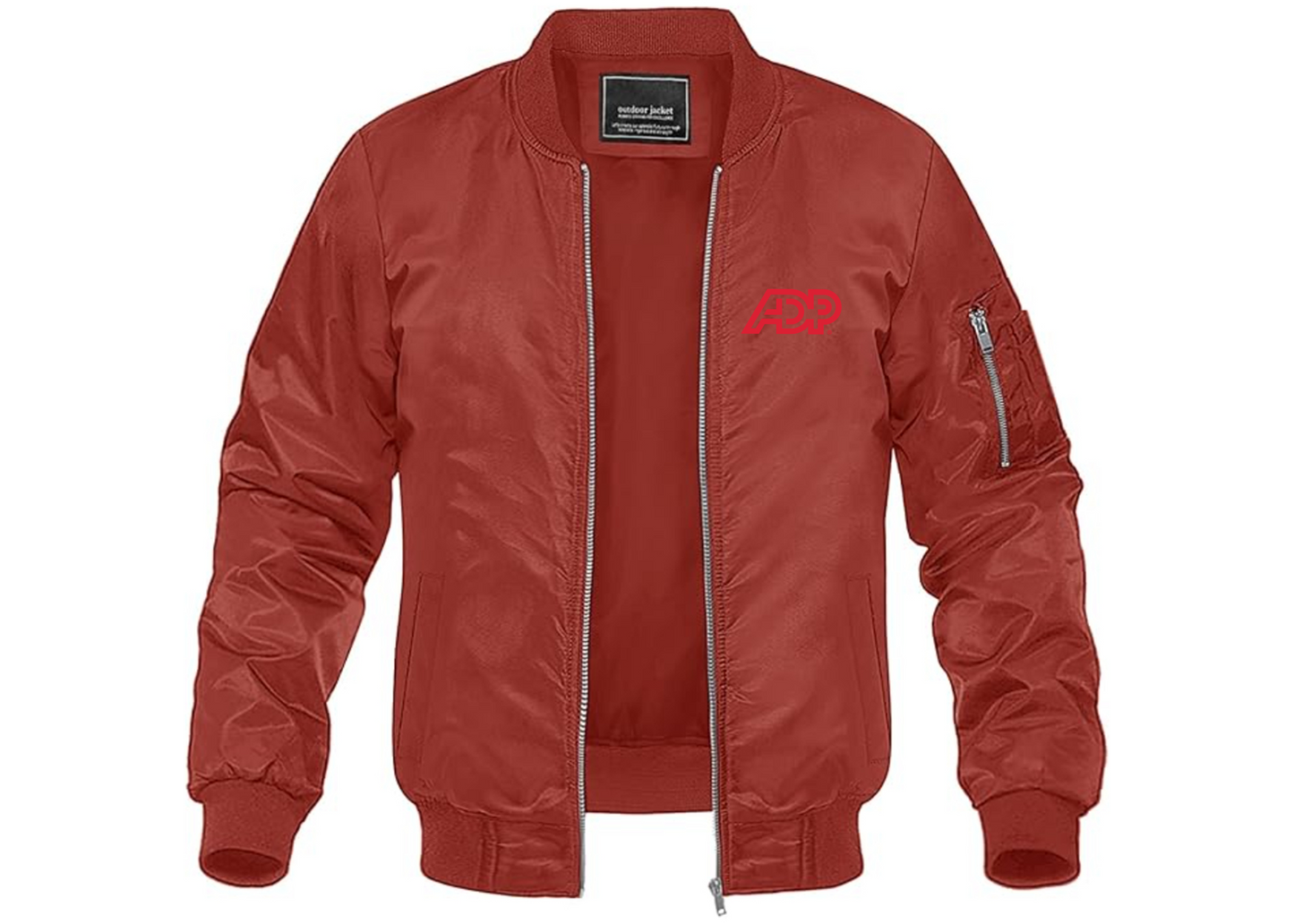 Men's ADP Logo Lightweight Bomber Jacket Windbreaker Softshell Varsity Jacket Coat