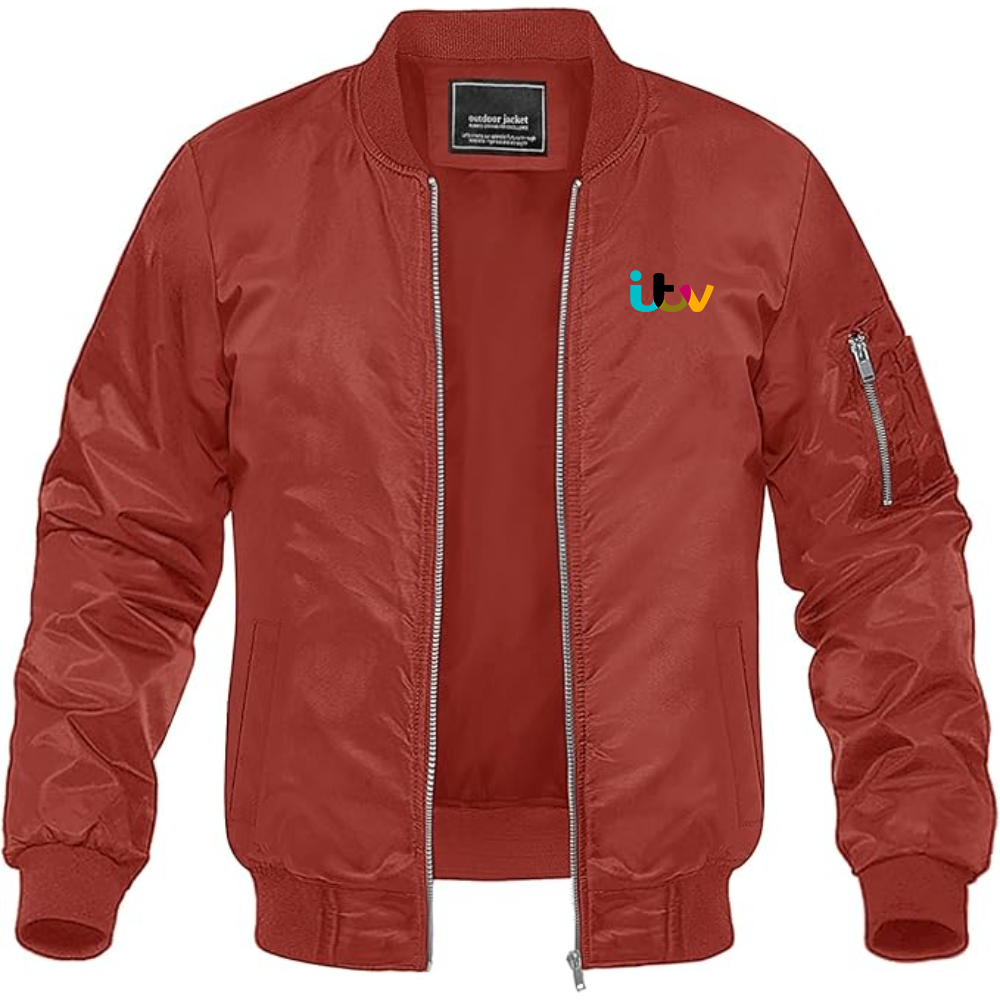 Men's Itv  Lightweight Bomber Jacket Windbreaker Softshell Varsity Jacket Coat