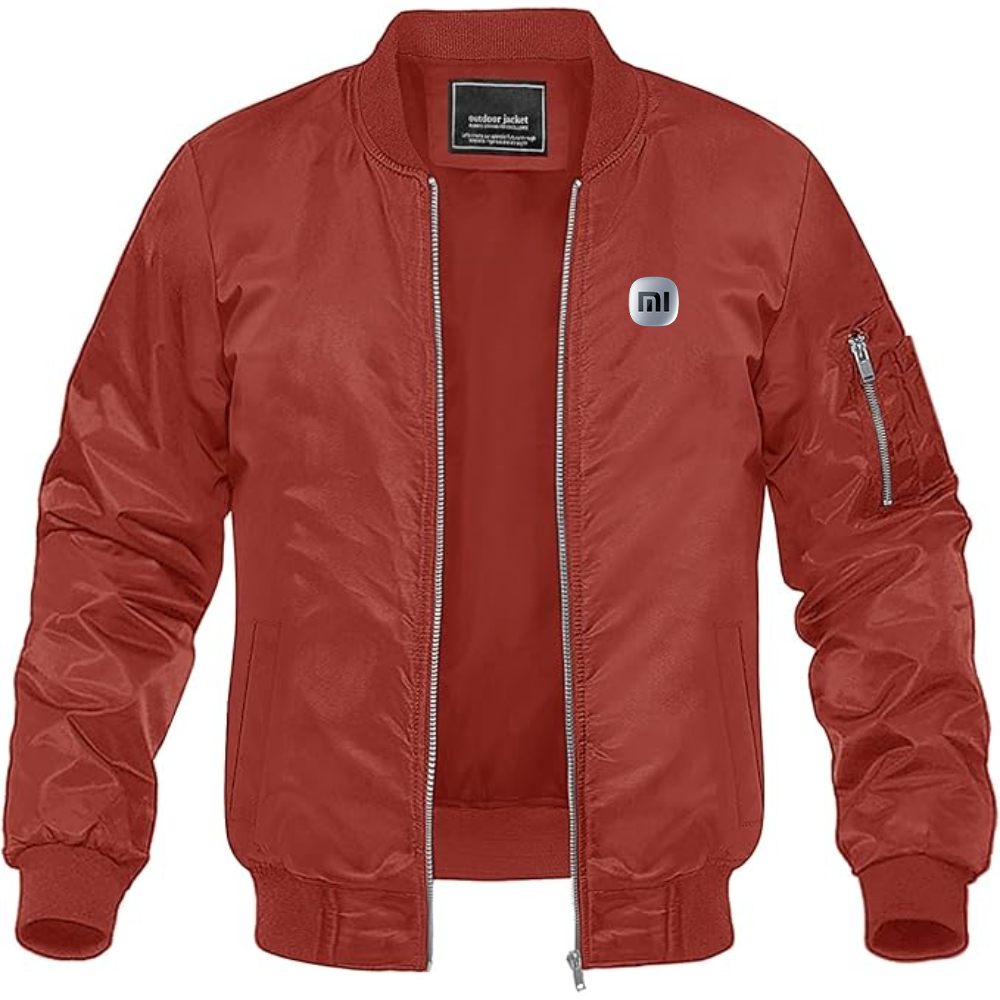 Men's Xiaomi SU7 Logo Lightweight Bomber Jacket Windbreaker Softshell Varsity Jacket Coat