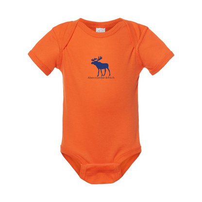 Abercrombie & Fitch Moose Logo  Rabbit Skins Infant Baby Rib Bodysuit