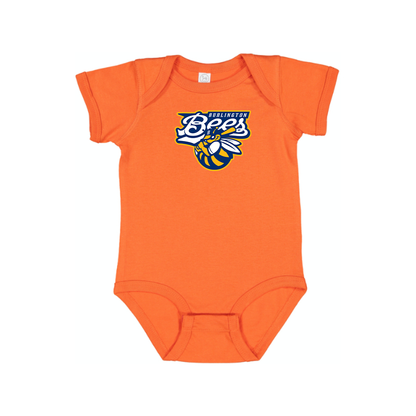 Burlington Bees   Logo Baby Onesie Romper
