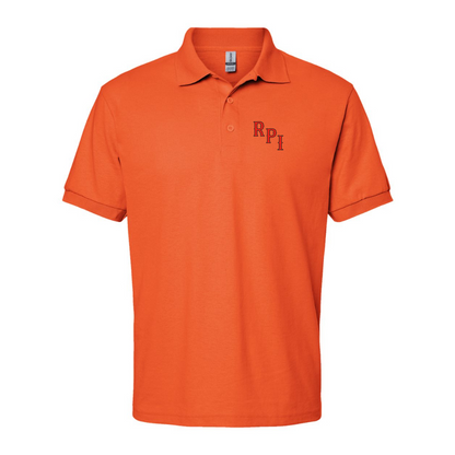 Men's RPI Engineers Logo Gildan Dry Blend Jersey Polo