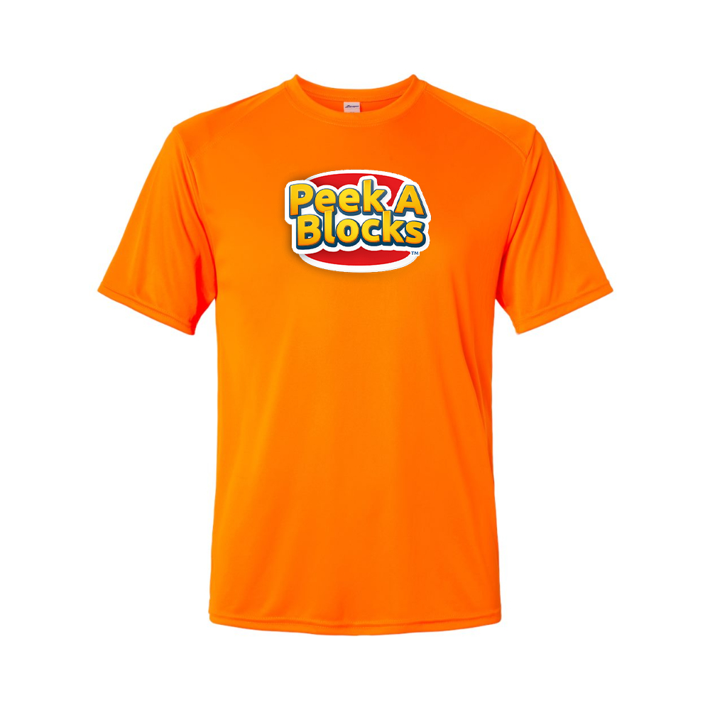 Men's Peek A Blocks Logo Polyester T-Shirt