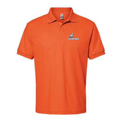 Men's Samford Bulldogs Logo Gildan Dry Blend Jersey Polo