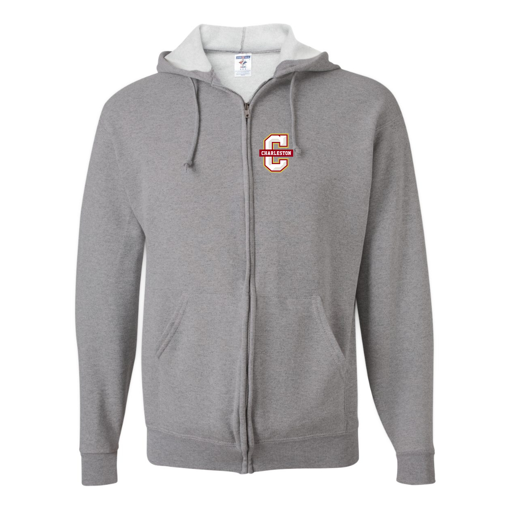 Men's Charleston Cougars JERZEES NuBlend Full-Zip Hooded Sweatshirt