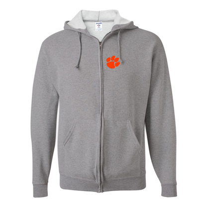 Men's Clemson Tigers JERZEES NuBlend Full-Zip Hooded Sweatshirt