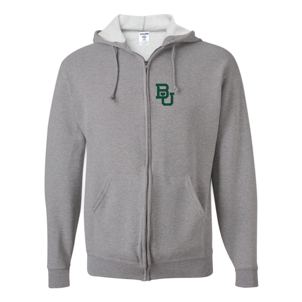 Men's  Baylor Bears JERZEES NuBlend Full-Zip Hooded Sweatshirt