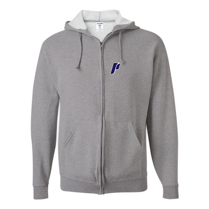 Men's Portland Pilots Logo JERZEES NuBlend Full-Zip Hooded Sweatshirt