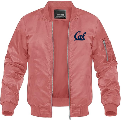 Men's California Golden Bears  Lightweight Bomber Jacket Windbreaker Softshell Varsity Jacket Coat