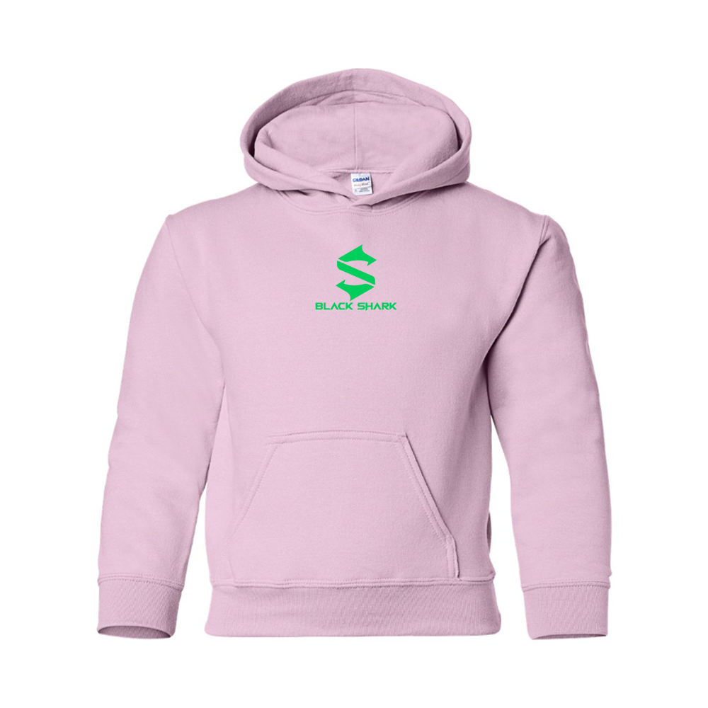 Youth Black Shark Logo Pullover Hoodie