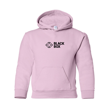 Youth Black Box Logo   Pullover Hoodie