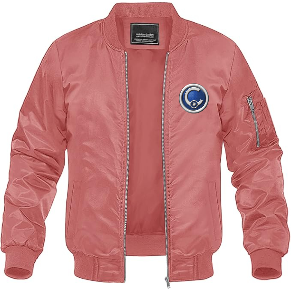 Men's Casalini Logo Lightweight Bomber Jacket Windbreaker Softshell Varsity Jacket Coat